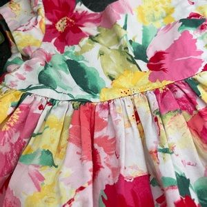 EUC Ralph Lauren two piece floral cap sleeved dress. 12 mo